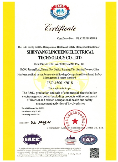 ประเทศจีน shenyang lincheng Technology Co., Ltd รับรอง